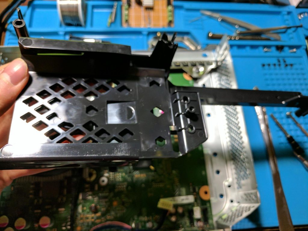 Hard drive tray removal