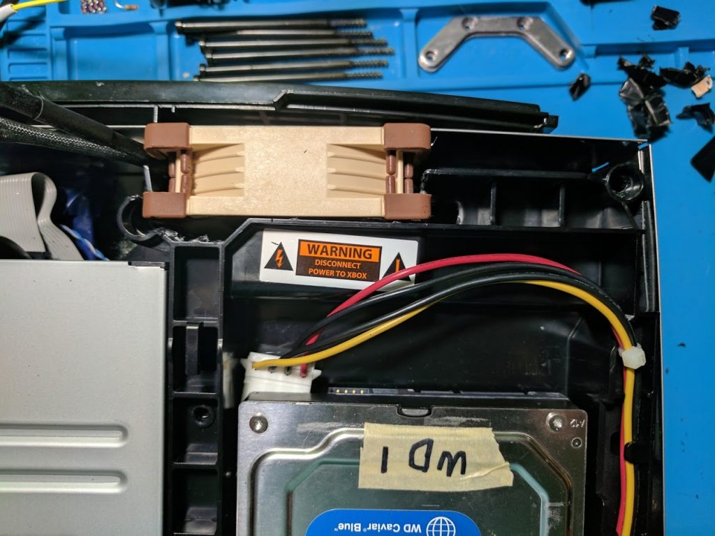 Xbox hard drive tray modifications