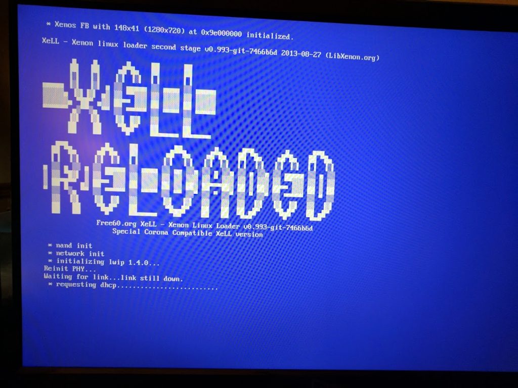 XeLL reloaded boot screen