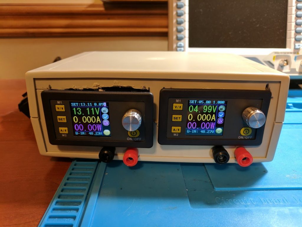 Bench power supply front