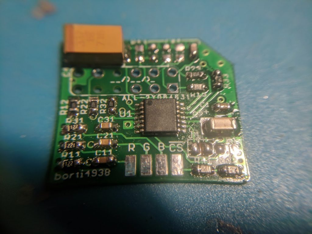 SNES RGB amplifier board assembled