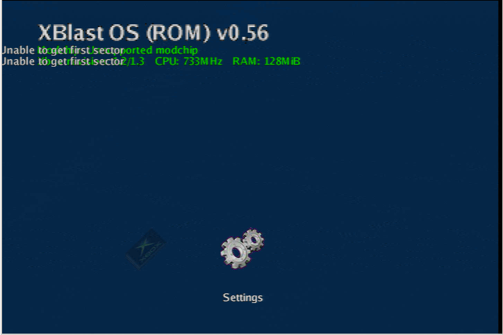 XBlast OS boot menu
