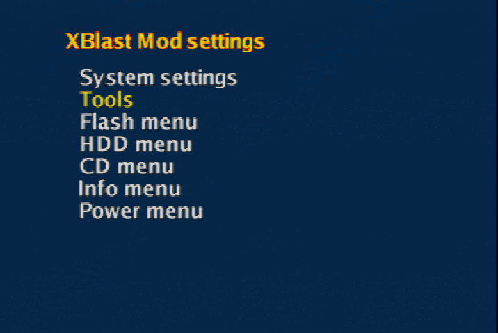 XBlast OS settings