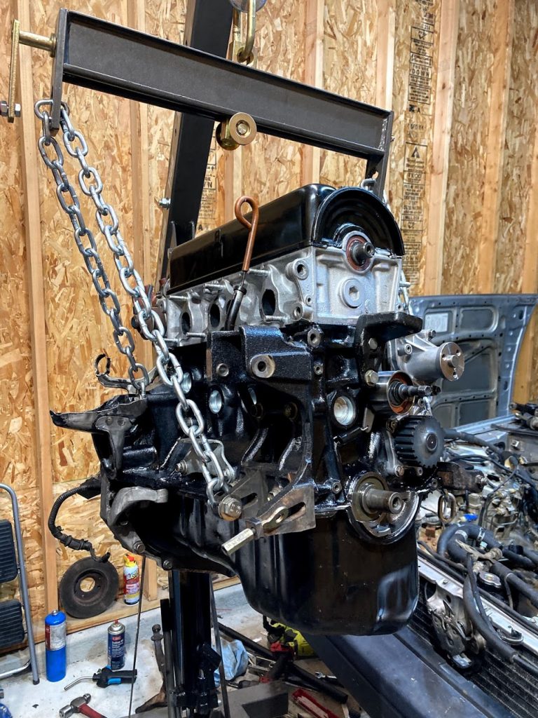 Rebuilt Honda A20A engine