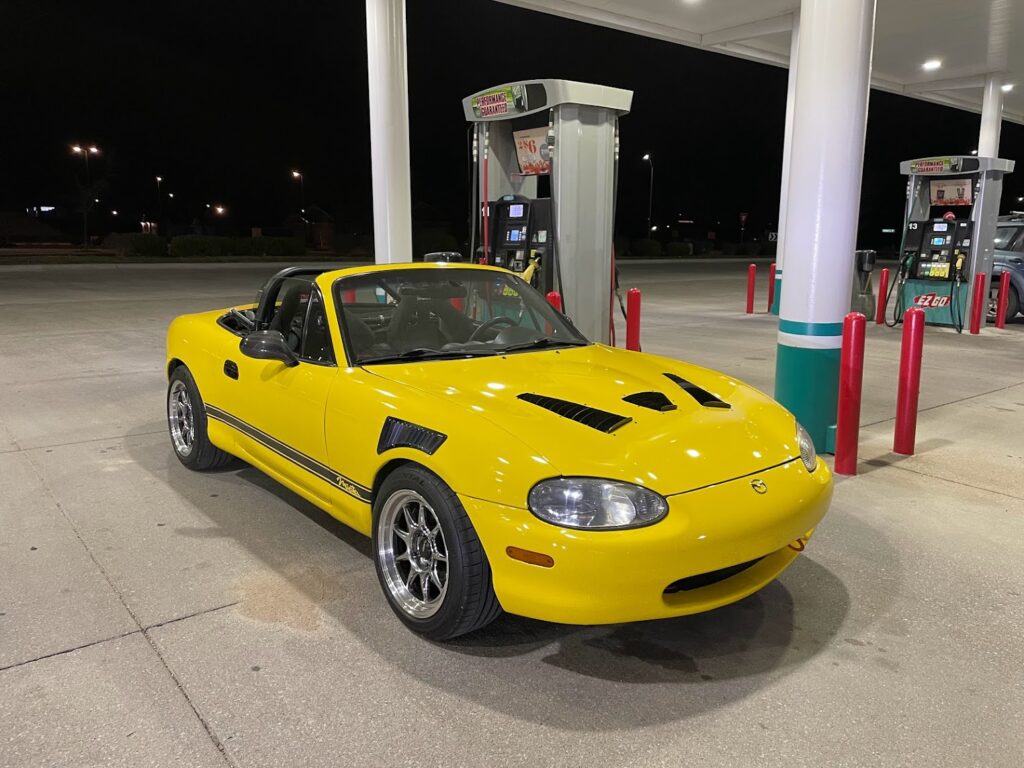 NB Miata, ready for winter storage, November 2022